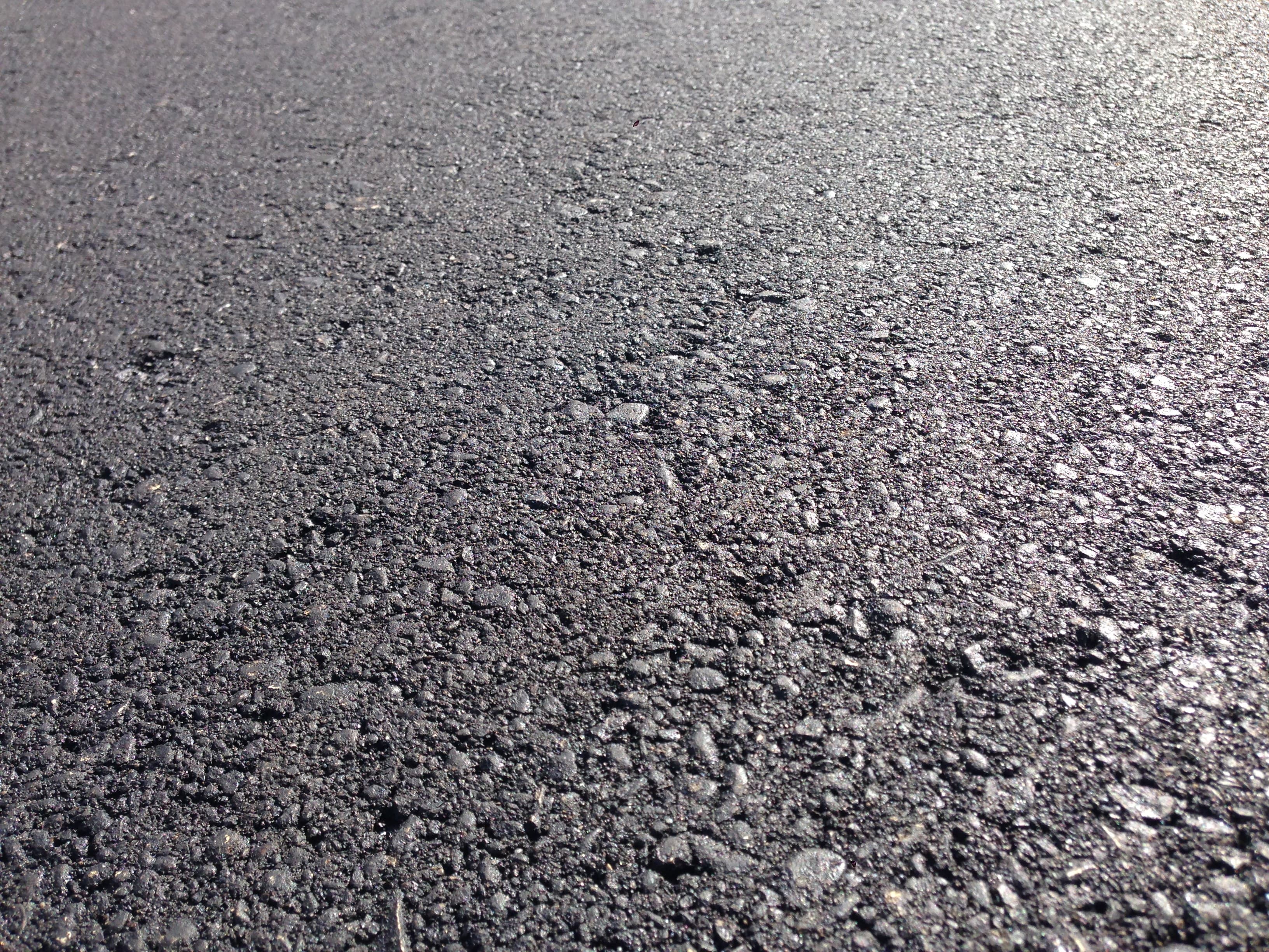 Freshly paved asphalt road near Sparta, NJ