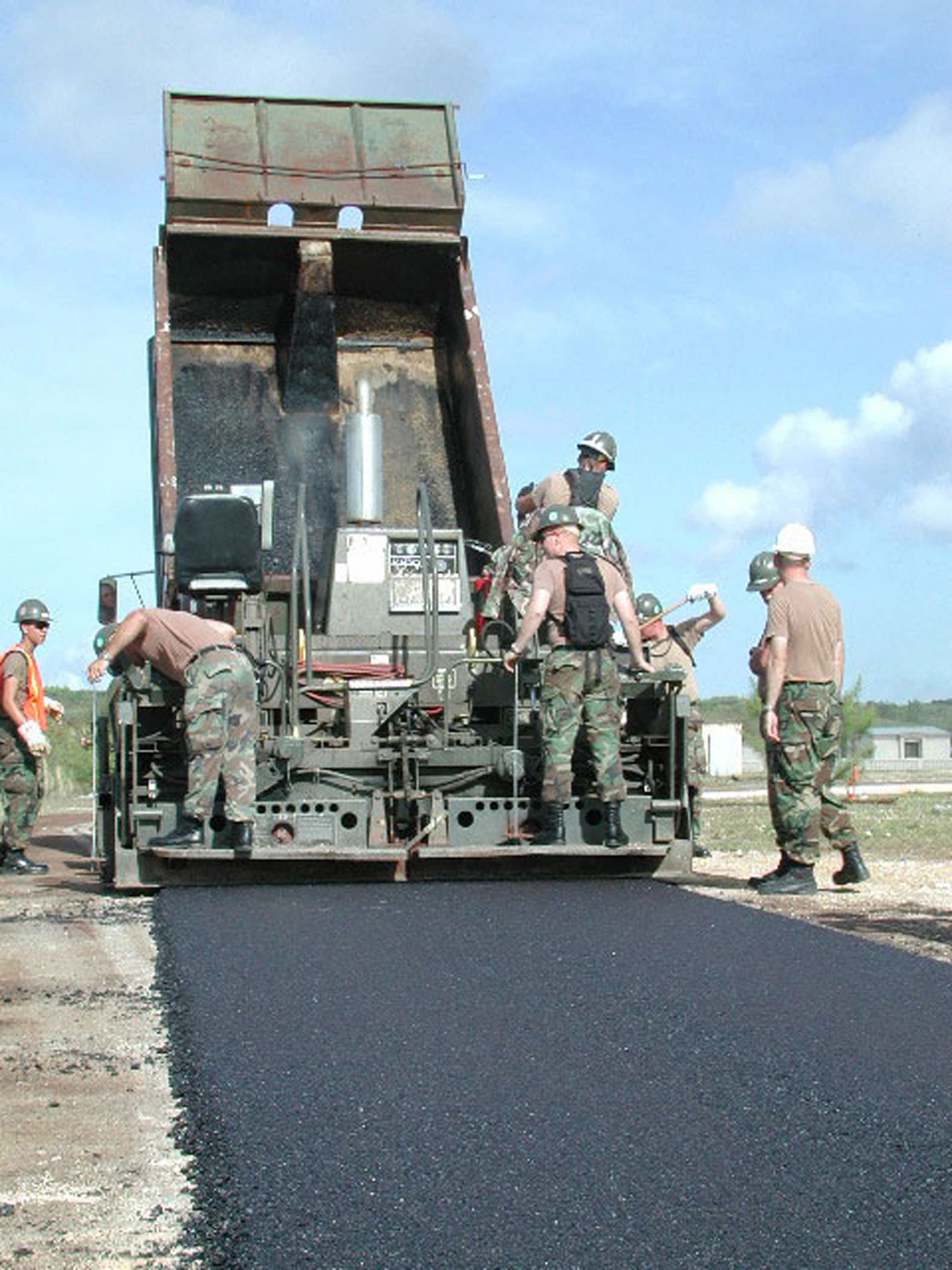Our paving crew at work on a residential road